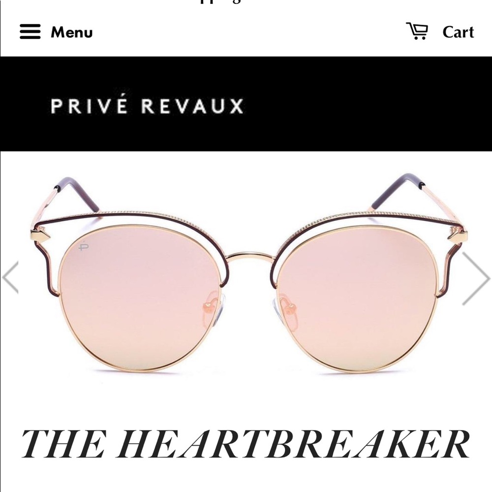 Privé Revaux Heartbreaker (Gold) Sunglasses